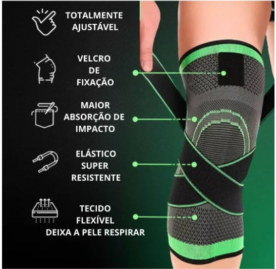 joelheira ortopédica - Suporte Articular com Compressão e Estabilização Cruzada