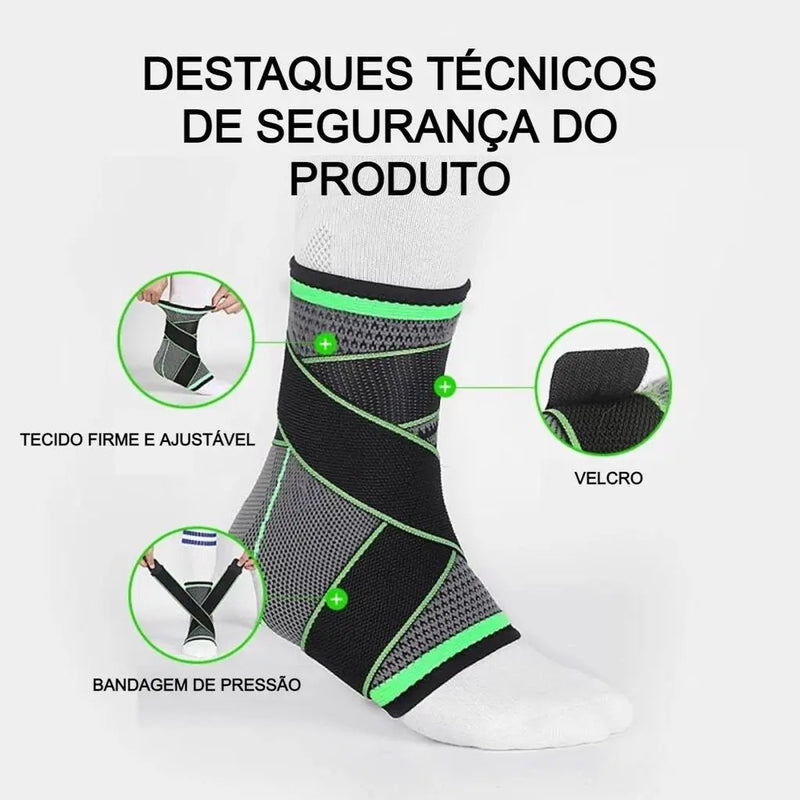 OrthoStep Pro – Tornozeleira Ortopédica com Compressão para Esporte e Estabilização Articular