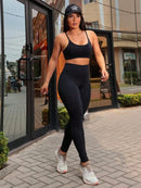 Conjunto Fitness Feminino Top e Calça Legging Para Academia e Treino