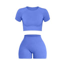 FlexFit Seamless – Conjunto Fitness Feminino 2 Peças em Tricô Canelado Sem Costura