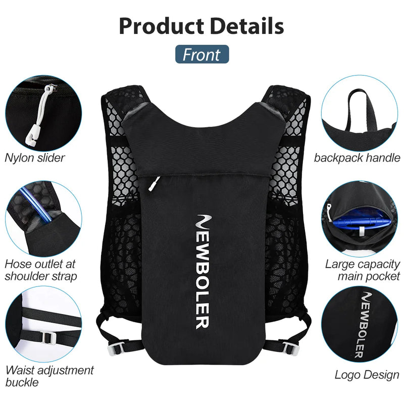 HydraRun Vest – Colete de Hidratação Leve para Corrida e Trilhas