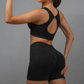 VQFit Seamless – Conjunto Feminino 2 Peças com Top Cavado e Shorts de Cintura Alta