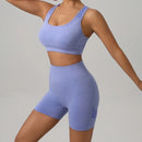 VQFit Seamless – Conjunto Feminino 2 Peças com Top Cavado e Shorts de Cintura Alta