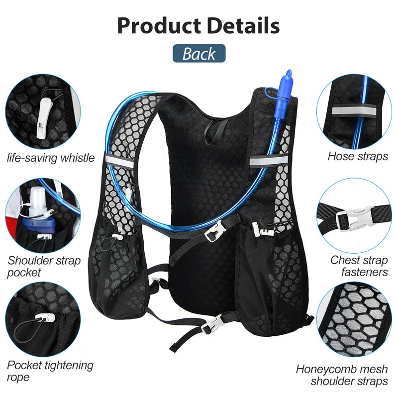 HydraRun Vest – Colete de Hidratação Leve para Corrida e Trilhas