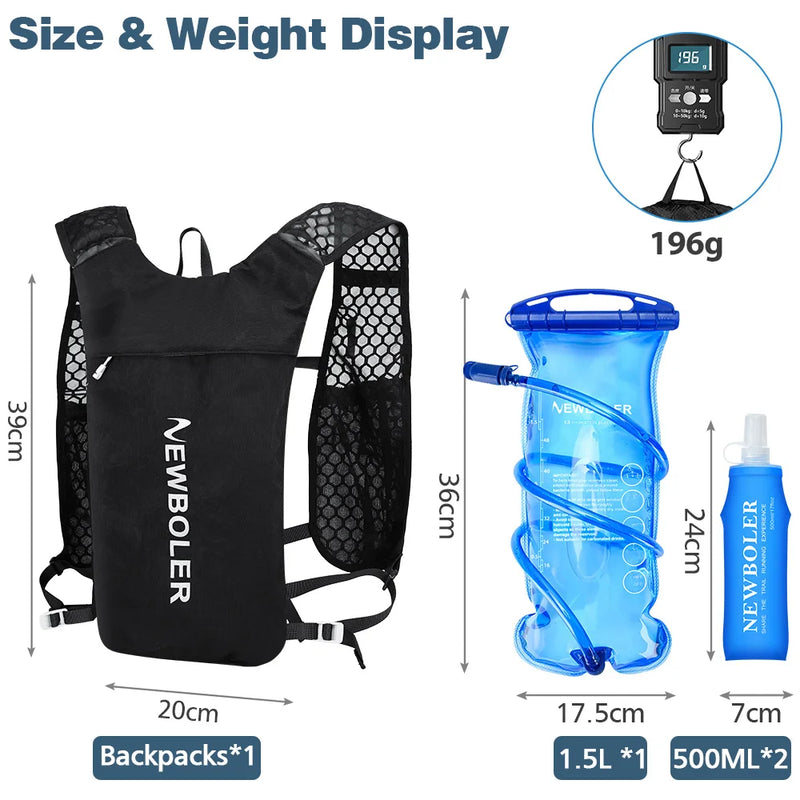 HydraRun Vest – Colete de Hidratação Leve para Corrida e Trilhas